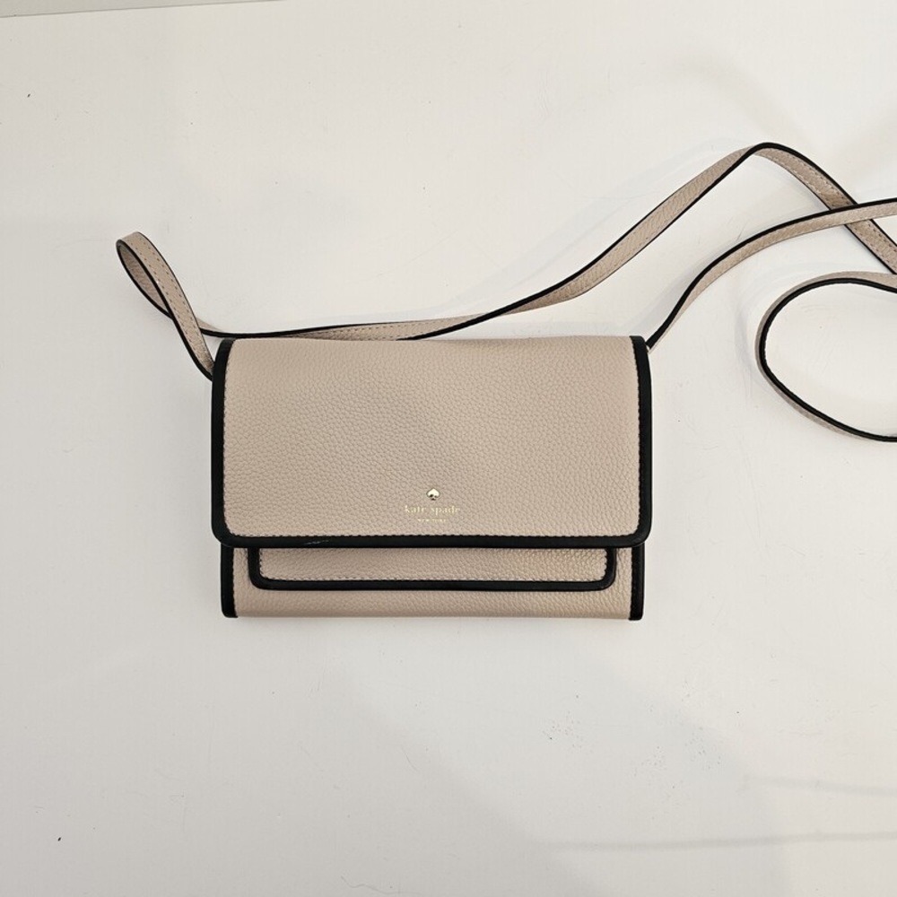 Kate Spade Summer Ward Place Rose Cloud Leather Crossbody Bag Clutch Purse